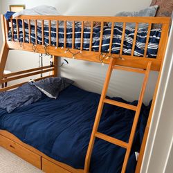 Wood bunk beds
