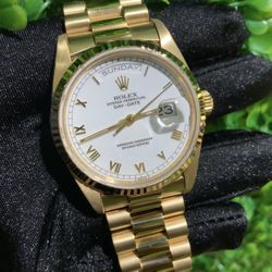 Stickered Rolex Day-Date 36 18238 18k yellow gold 