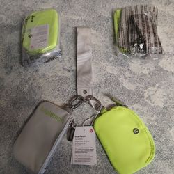  Lululemon Keychain Wallet Wristlet Double Bag 
