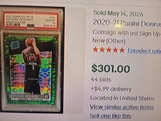 2020 Panini Donruss Optic Anthony Edwards #151 (Green Pulsar / Rated Rookie)