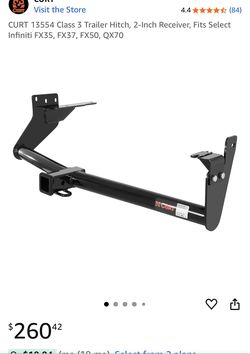 CURT 13554 Class 3 Trailer Hitch, 2-Inch Receiver, Fits Select Infiniti FX35, FX37, FX50, QX70