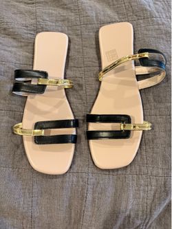 Black and Gold Sandal