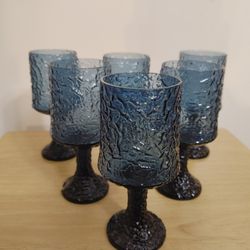 Lenox Blue Crystal Goblets