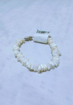 Bracelet Made Of White Sea Shell Particles