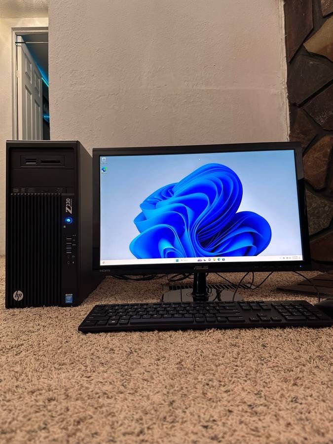 i7 HP Desktop Computer System 20GB Memory SSD HD 