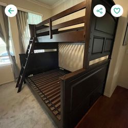 Bunk Bed - Twin Over Full Wood Espresso Color