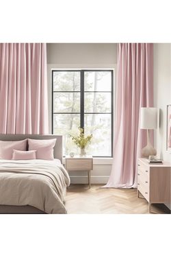 Brand New Miulee Pink Curtains 52x90