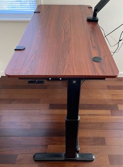 Standing Desk, Electric, Adjustable Height, Dark Brown
