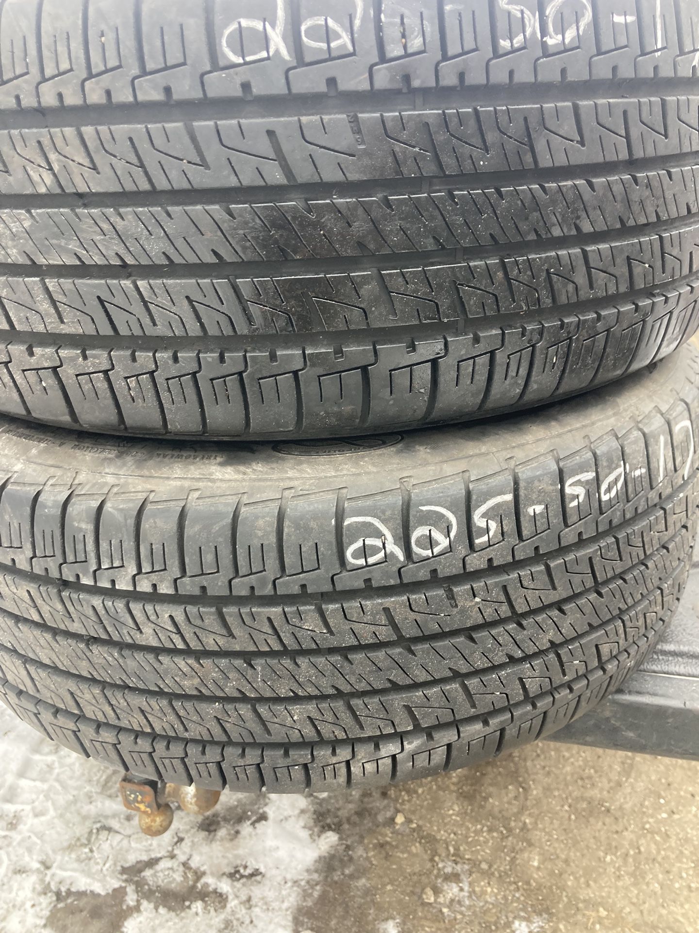 225-50-17. Pair Tires Goodyear 