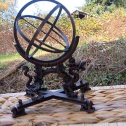 Globe, Astronomy, Armillary Sphere, Equatorial Armilla, Beijing Observatory, Bronze Replica, 20th Century