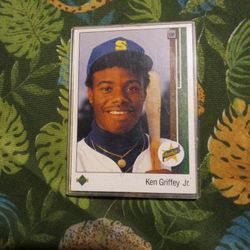 Upper deck Ken Griffey Jr Rookie Baseball Card In Mint Condition