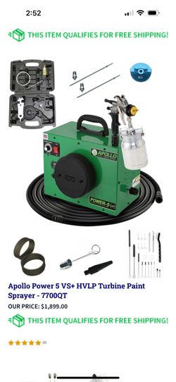 Apollo Power-5 VS 5-Stage 120V HVLP Paint Sprayer - Turbine Only