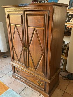 Wood Dresser Armoire