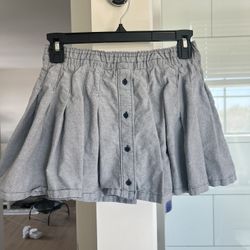 Aerie grey pleated skort with button detail Size XS