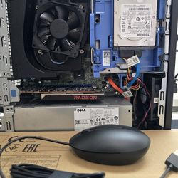 Gaming pc desktop computer dell optiplex sff intel i7, rx 6400, 16 gb ram, ssd, hdd, wifi bundle 