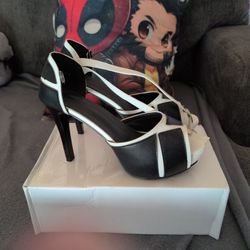 Never Worn Black and White High Heels