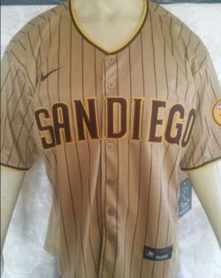 New San Diego Padres Xander Bogaerts Pinstripe Road Jersey Men 40/ Med