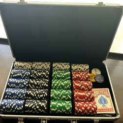400 Poker Chips With Case And Removable Racks