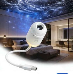 2-in-1 Galaxy Projector Night Light, Starry Sky Projector with Multiple Projection Films, 360°