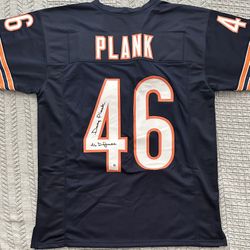 Doug Plank Signed Chicago Bears Custom Pro Style Jersey JSA