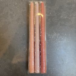 Urban Outfitters Set Of 6 Tapered Candles In Shades Of Pink 