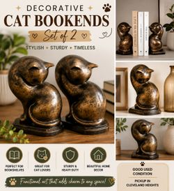 Decorative Cat Bookends (Set of 2)