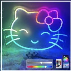 HELLO KITTY NEON LIGHT W/REMOTE 