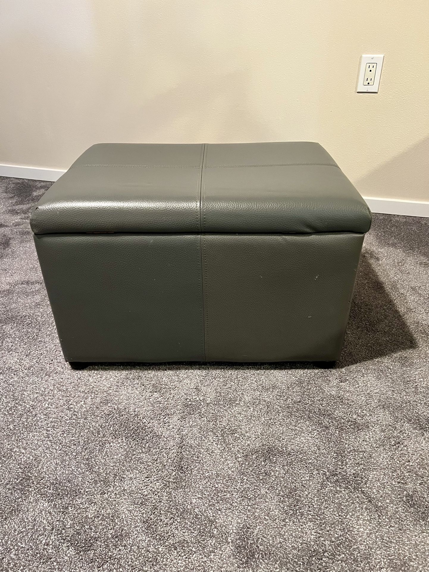 Gray Storage Ottoman