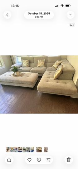 Sectional sofa with ottoman