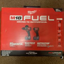 Milwaukee M18 Fuel Hammer Drill And Impact Set
