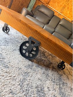 Oak Vintage Industrial Rustic Rectangle Wood Coffee Table *47inches