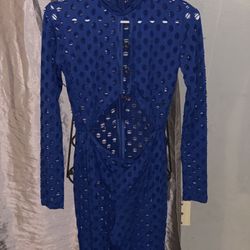 NEW NEVER WORN Blue PLT Jumpsuit