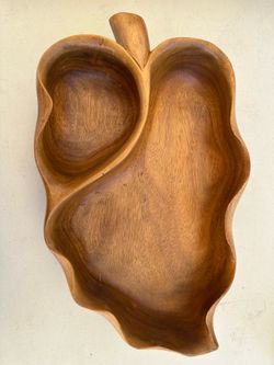 Wooden chip/dip bowl