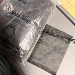 1,000 Black Organza / Jewelry Bag