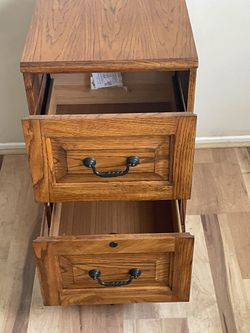 Solid Oak Filing Cabinet 