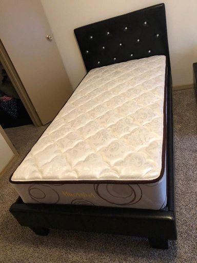 Twin bed with mattress