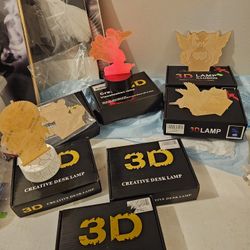 All 3d light up with remotes. All change colors. Have the ones in the pics shown. Make offer