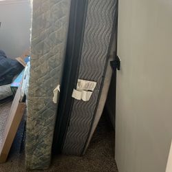 Queen size Bed With Box Spring and Metal Frame