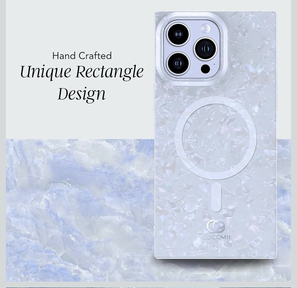 Cocomii - Rectangle Case Compatible with iPhone 15 Pro Max Iridescent