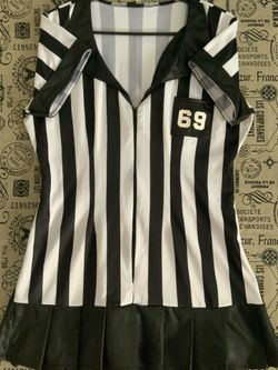 Leg Avenue Referee Zipper Front Dress Black&White S/M Costume $25 OBO