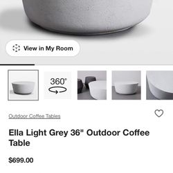 Crate & Barrel 36 Inch Coffee Table