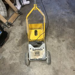 Parking Lot Line Stripe Marking Machine, Inverted Spray Can Yellow, Never Used, But Stored In The Garage