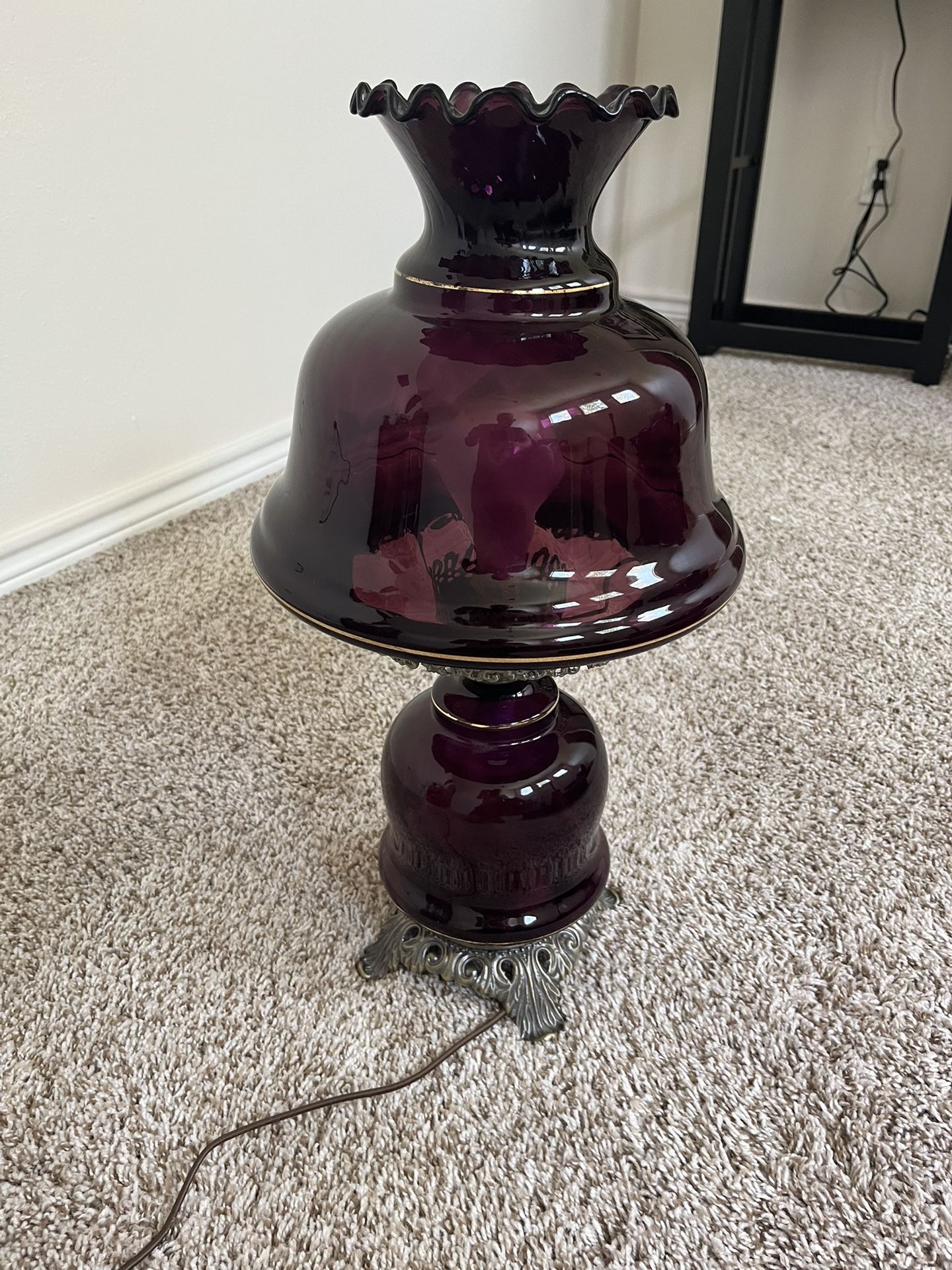 Antique Glass Lamp Circa 1930’s
