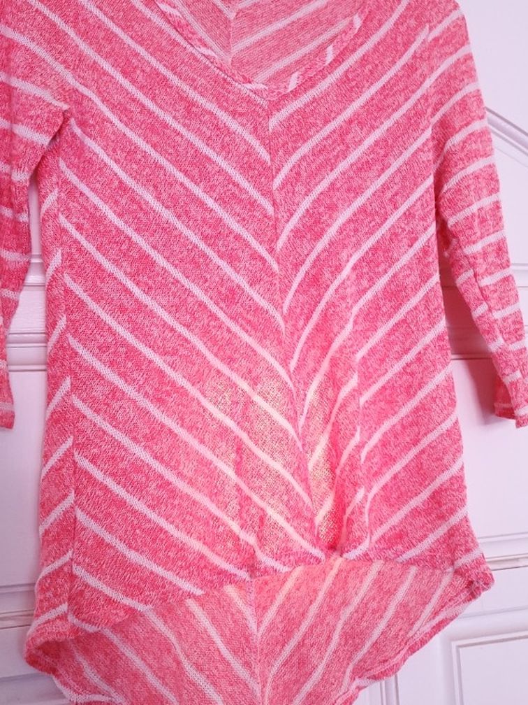Pink High Low Half Sleeve Top