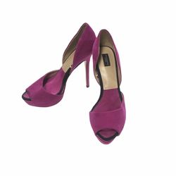 Zara Magenta Peep Toe Heels Size 38