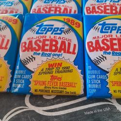 1989 Topps Baseball Cards Packs