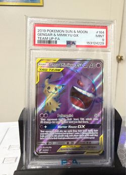 PSA 9 Gengar Mimikyu GX