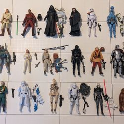 Star Wars Hasbro Lot COMPLETE Figures 24 Different 