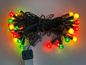 Loose Set UL Decorative Lighting String – 35 LED Yellow, Green & Red Globe Lights