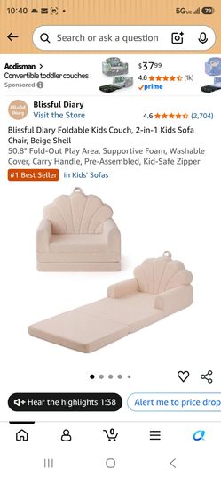 Blissful Diary Foldable Kids Couch